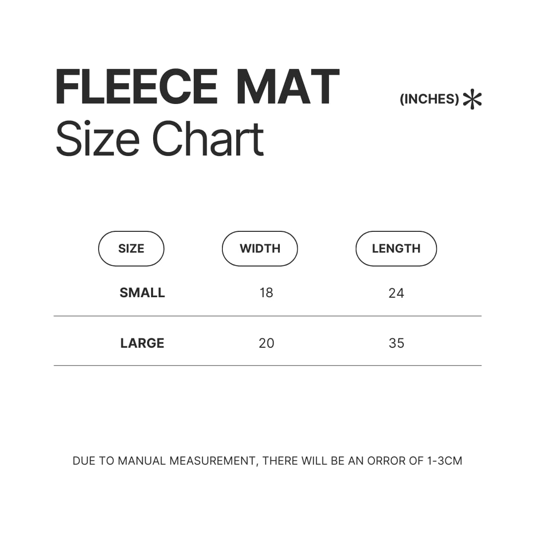 Fleece Mat Size Chart - SZA Shop
