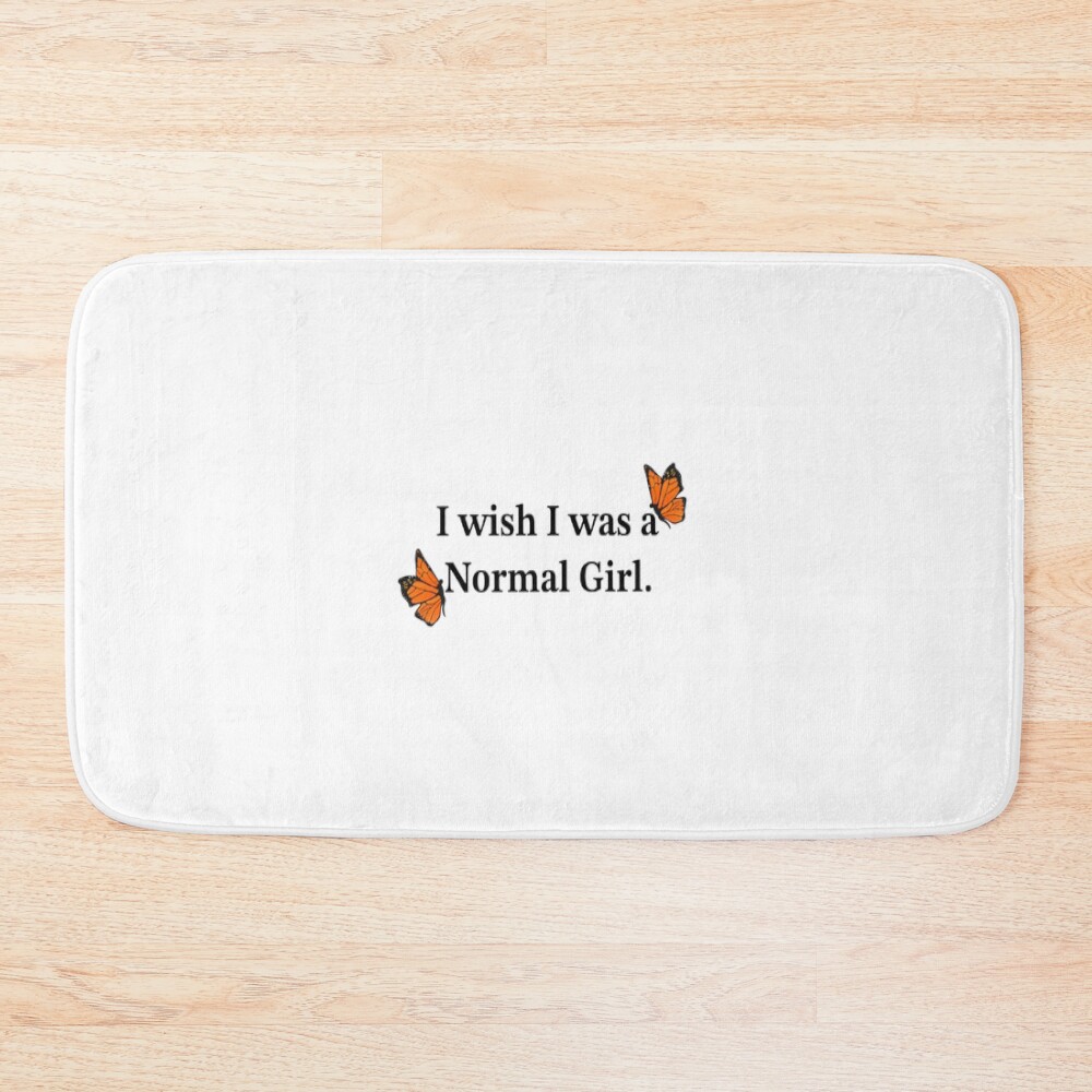 Sza Normal Girl Lyric Design Bath Mat