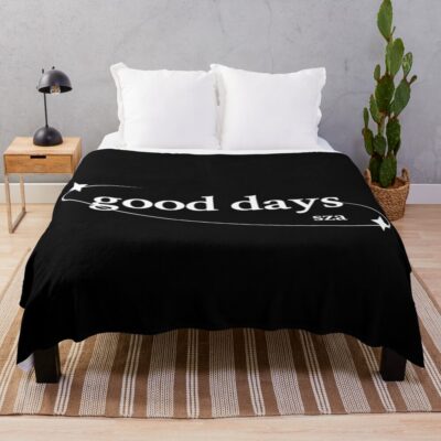 Sza Good Days Minimal Aesthetic Throw Blanket