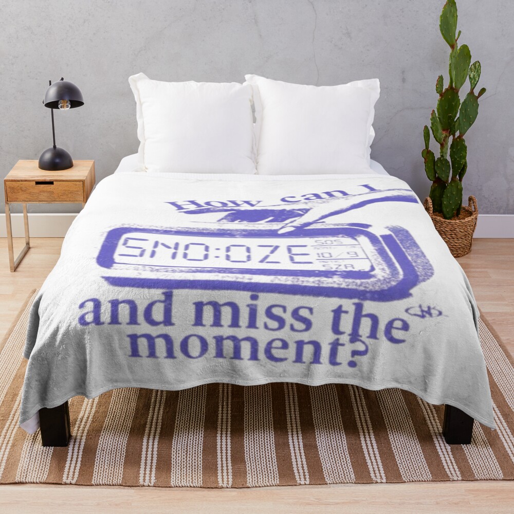 Sza Snooze The Moment Lyric Throw Blanket