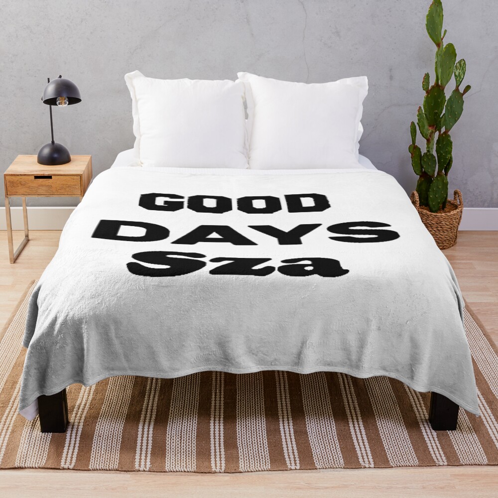 Sza Good Days Retro Rainbow Style Throw Blanket