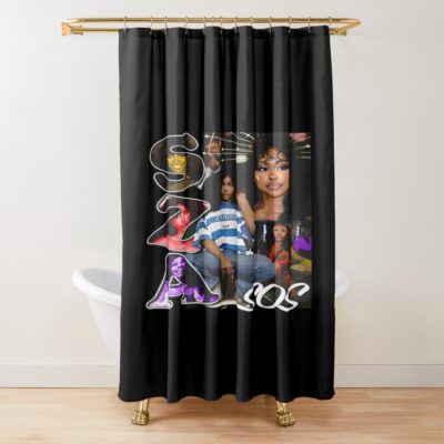 Sza Sos Album Vintage Aesthetic Shower Curtain