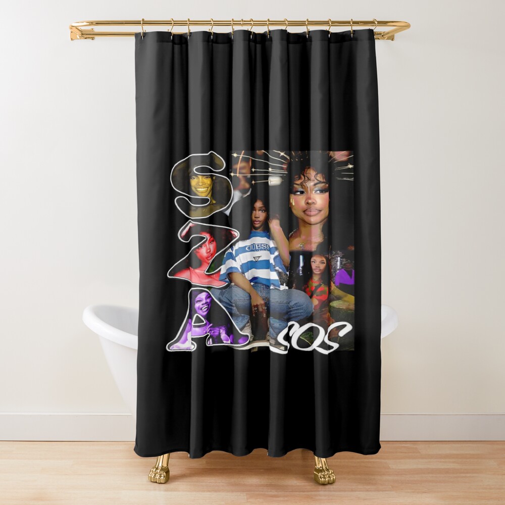 Sza Sos Album Vintage Aesthetic Shower Curtain