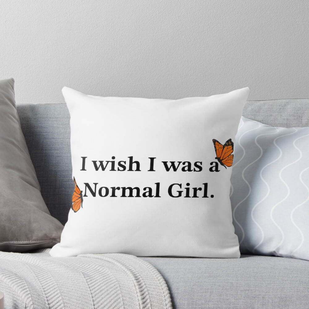 Sza Normal Girl Lyric Design Throw Pillow