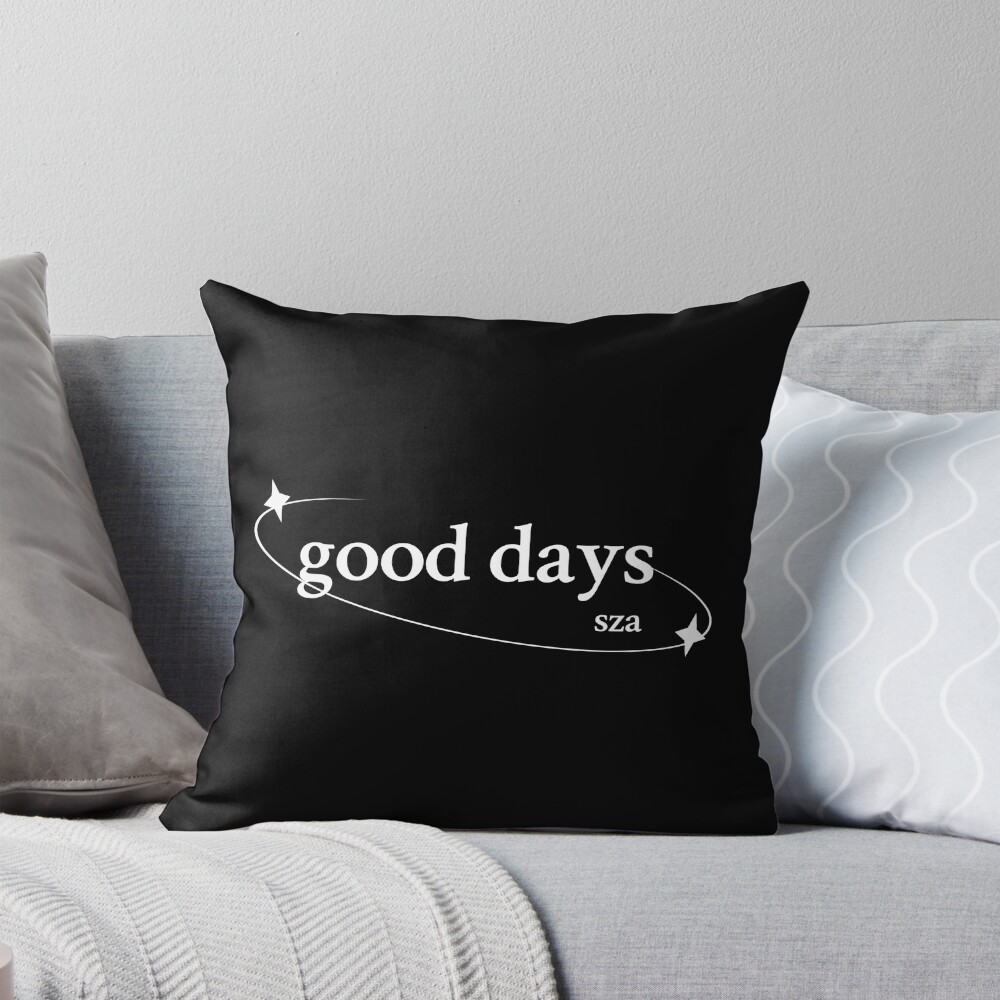 Sza Good Days Minimal Aesthetic Throw Pillow